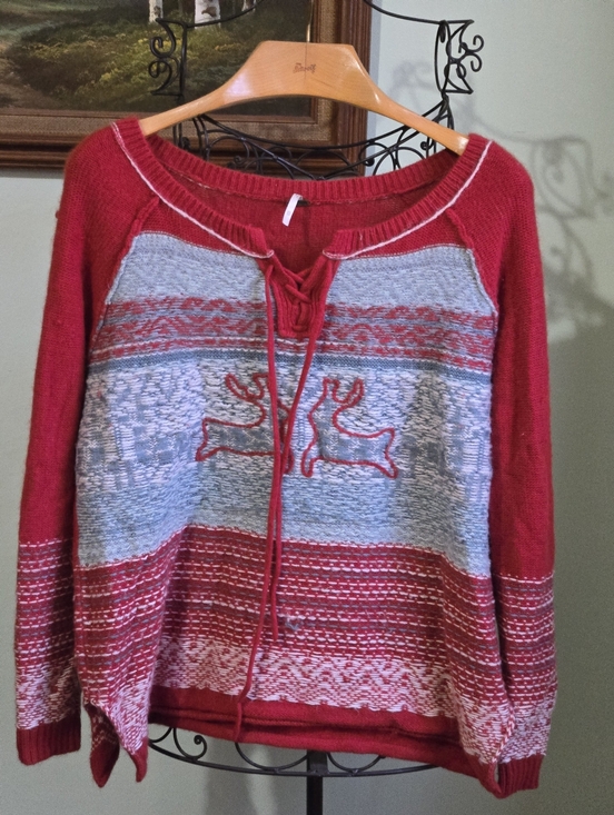 Free People Sweaters - Free People Kissing Deer Sweater XS